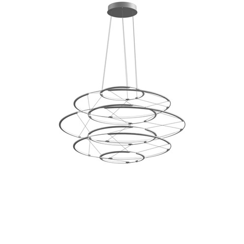 Nemo+DROP 7 LED 60W 5700lm 2700K CRI>90, hämardatav 1-10V, rippvalgusti, satiin hõbe